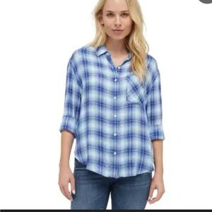 Blue‎ Plaid Men's Shirt